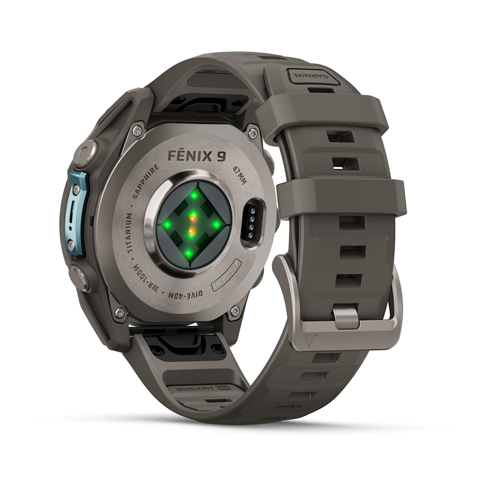 Relógio Garmin fēnix ® 9 Titânio e Cinza-claro