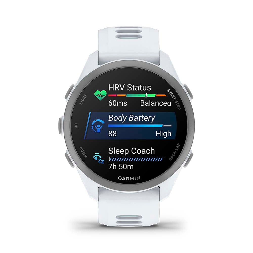 Relógio Garmin Forerunner ® 170 Music Marfim e Azul nuvem