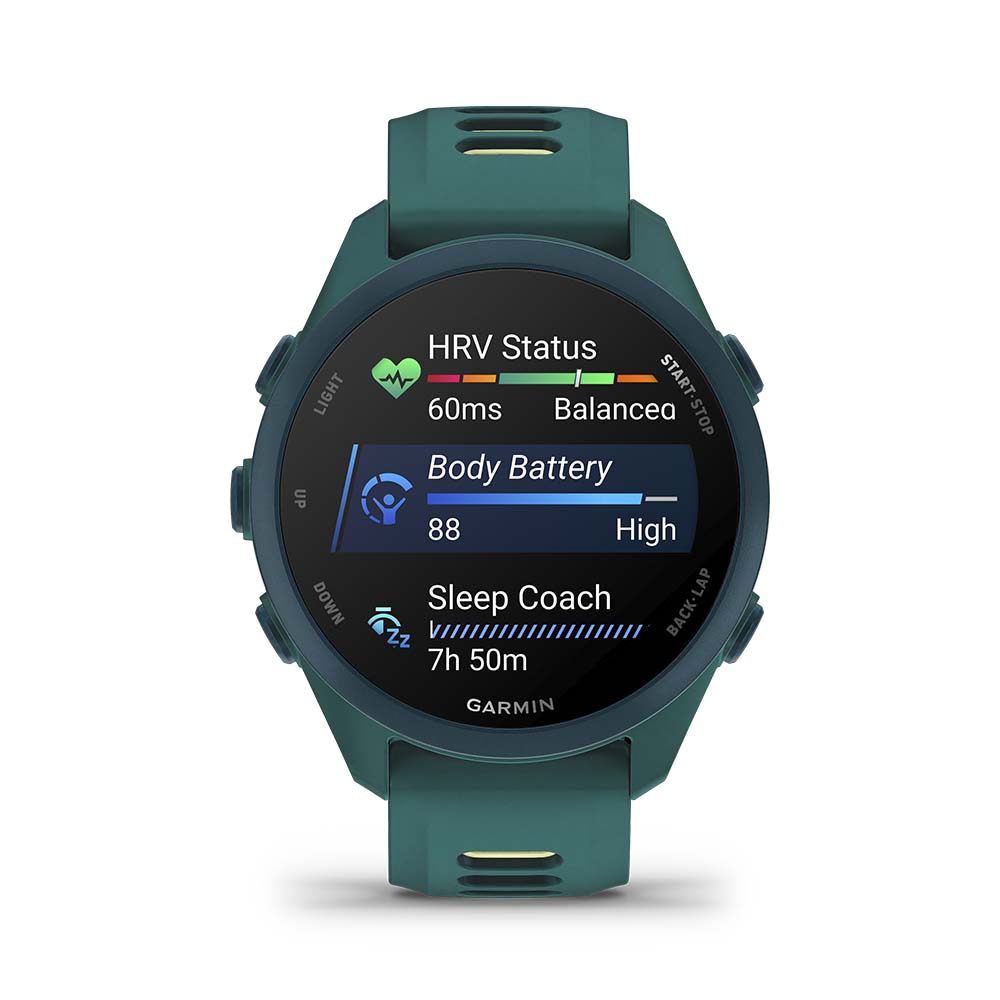 Relógio Garmin Forerunner ® 170 Music Verde-azulado e Citron