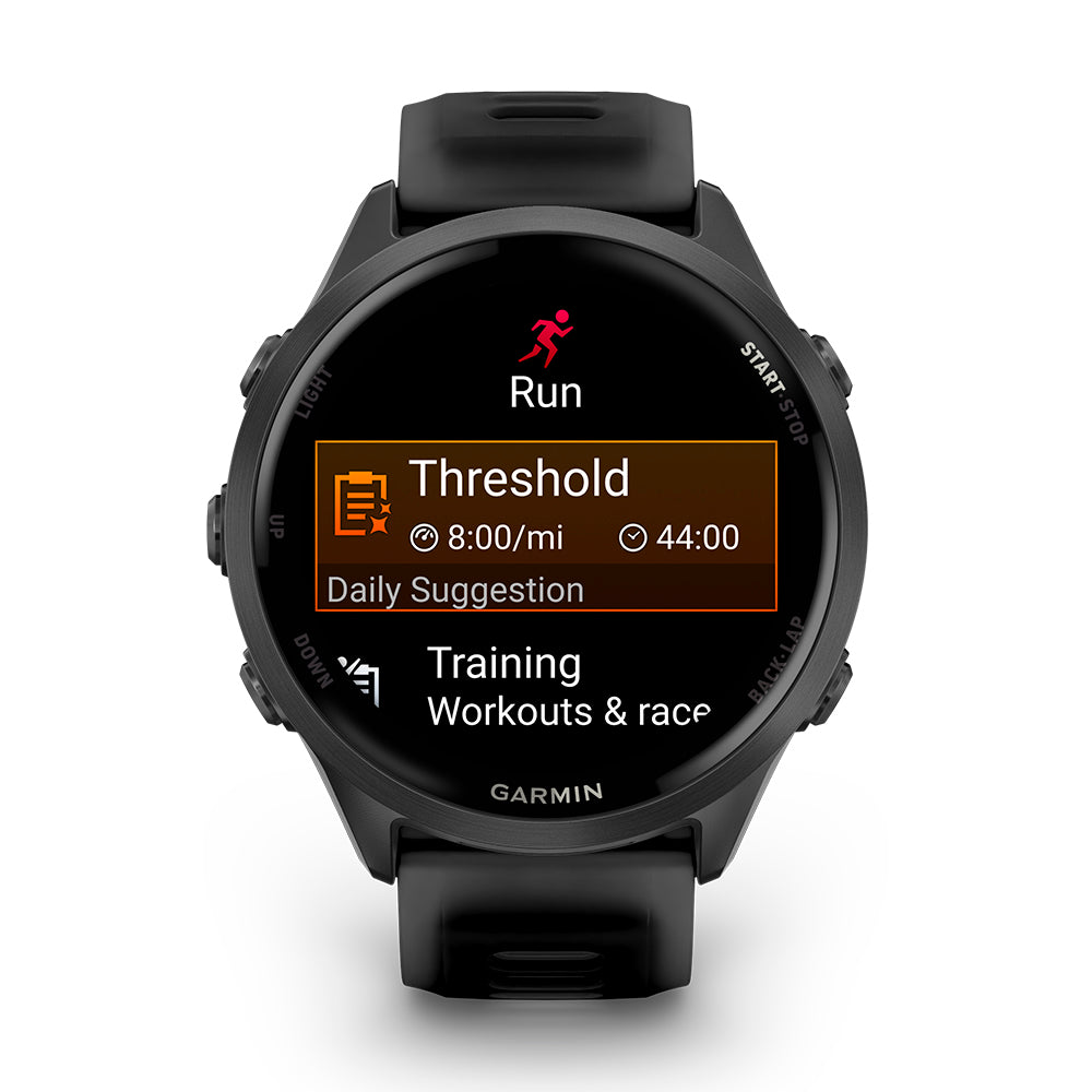 Relógio Garmin Forerunner ® 570 - 47 mm Cinza Ardósia e Translúcido/Preto