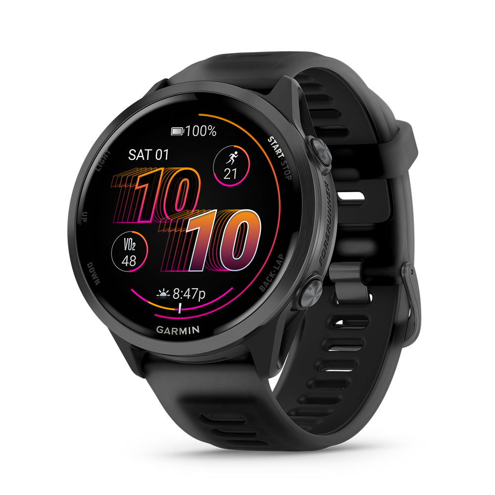 Relógio Garmin Forerunner ® 570 - 47 mm Cinza Ardósia e Translúcido/Preto