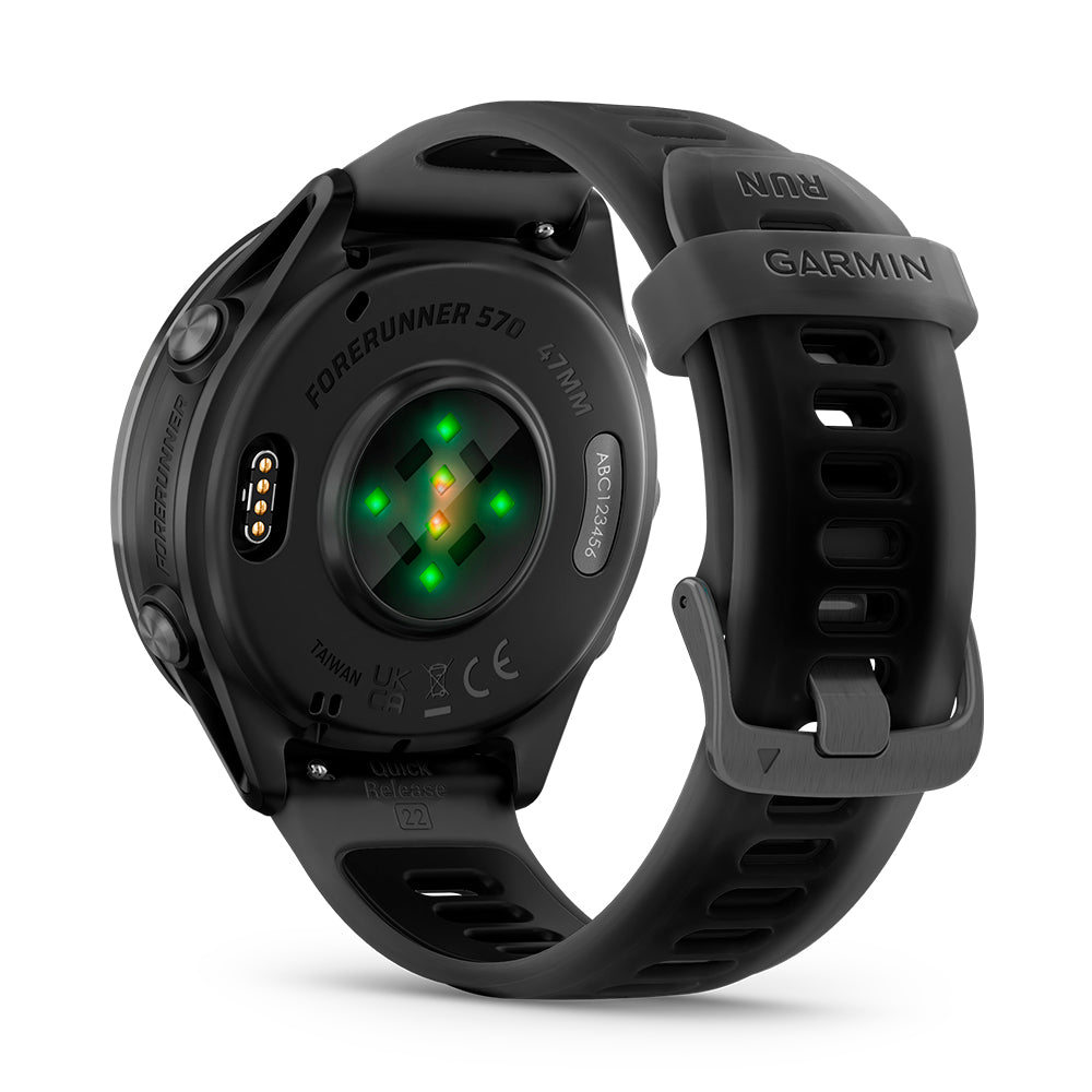 Relógio Garmin Forerunner ® 570 - 47 mm Cinza Ardósia e Translúcido/Preto