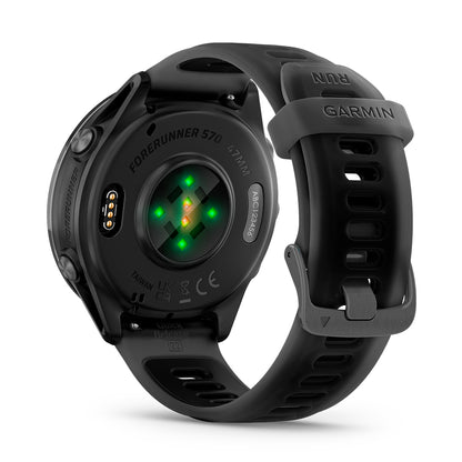 Relógio Garmin Forerunner ® 570 - 47 mm Cinza Ardósia e Translúcido/Preto