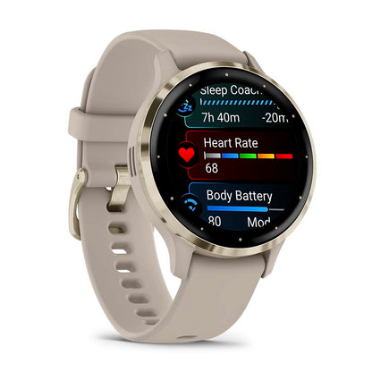 Relógio Garmin Venu ® 3S Bege e Dourado