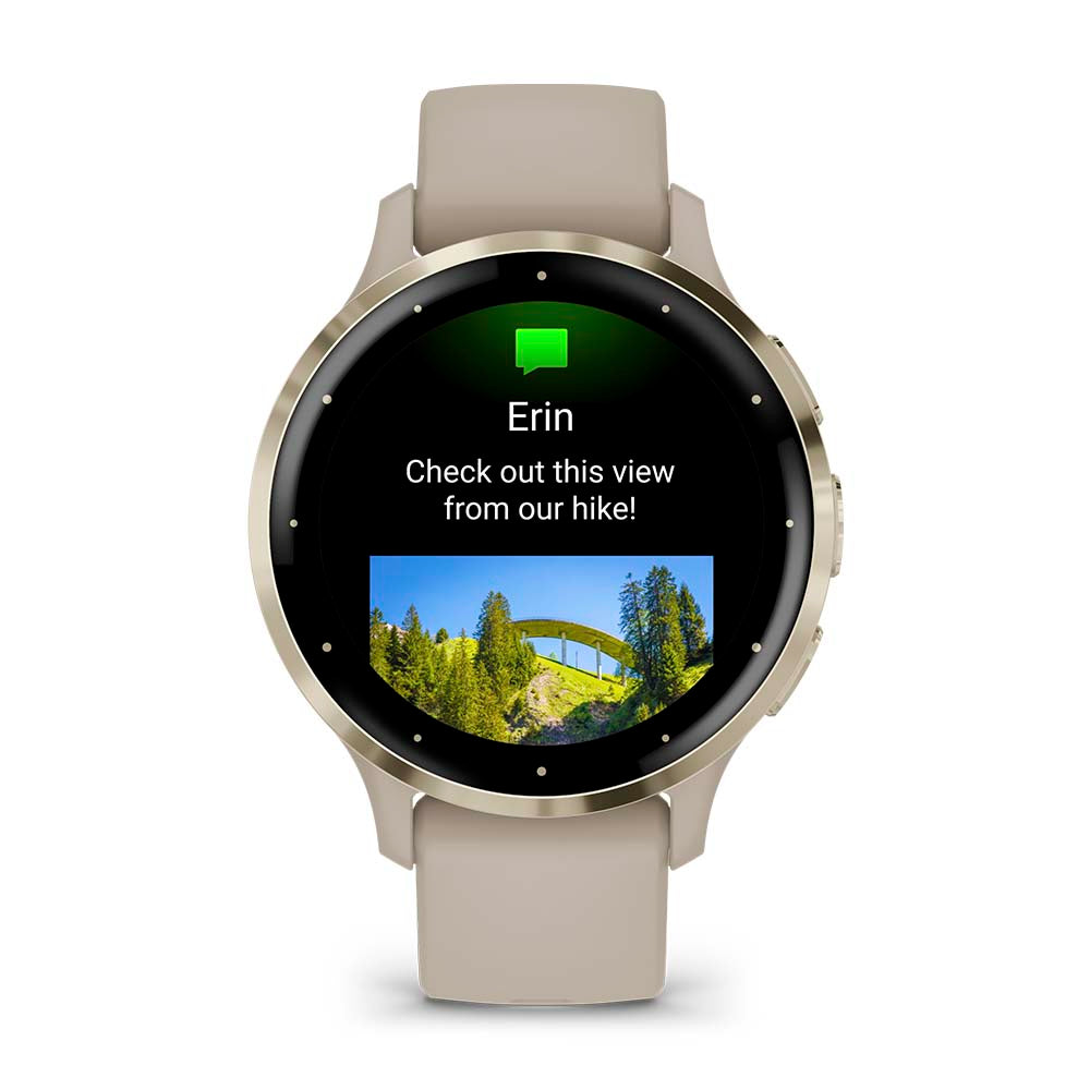 Relógio Garmin Venu ® 3S Bege e Dourado