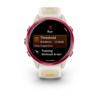 Relógio Garmin Forerunner ® 570 - 42 mm Framboesa e Marfim/Amarelo
