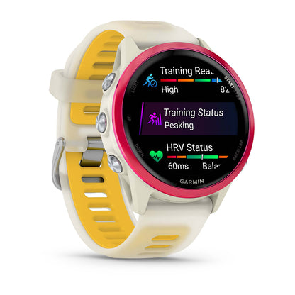 Relógio Garmin Forerunner ® 570 - 42 mm Framboesa e Marfim/Amarelo