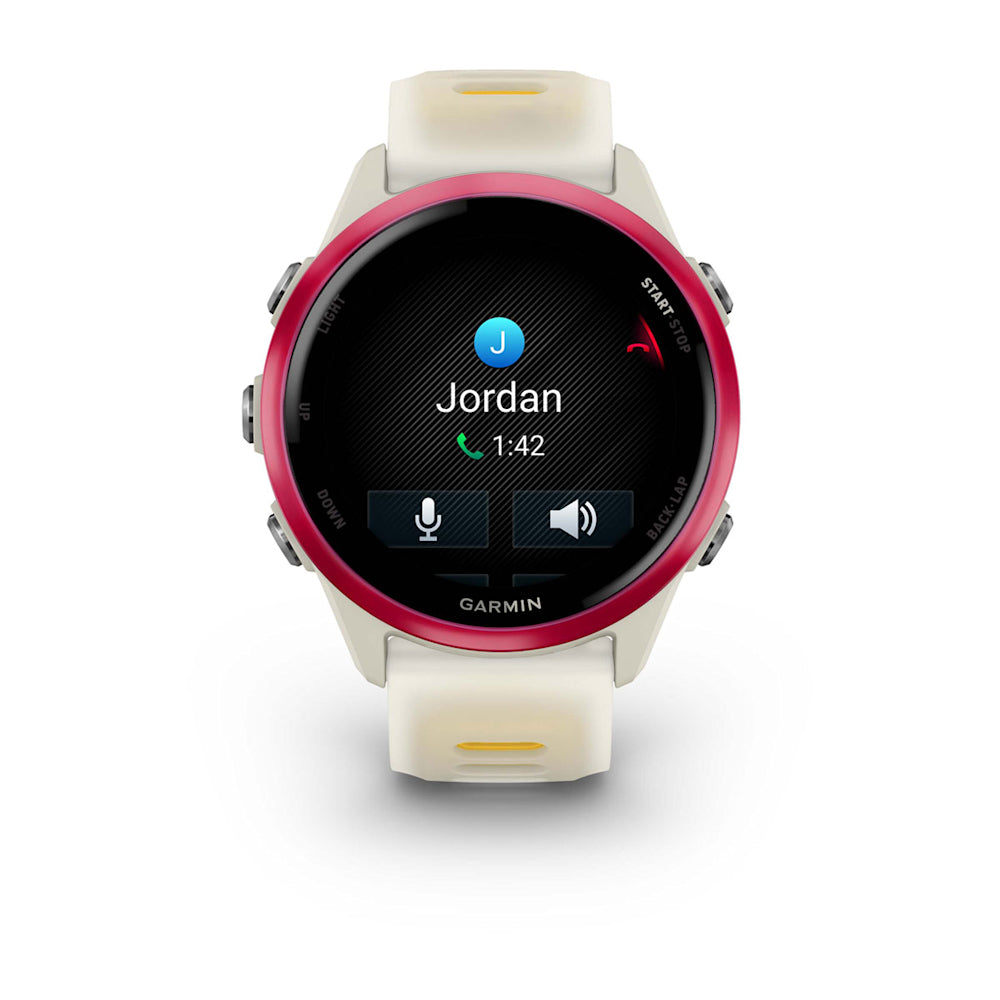 Relógio Garmin Forerunner ® 570 - 42 mm Framboesa e Marfim/Amarelo