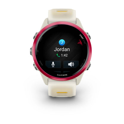 Relógio Garmin Forerunner ® 570 - 42 mm Framboesa e Marfim/Amarelo
