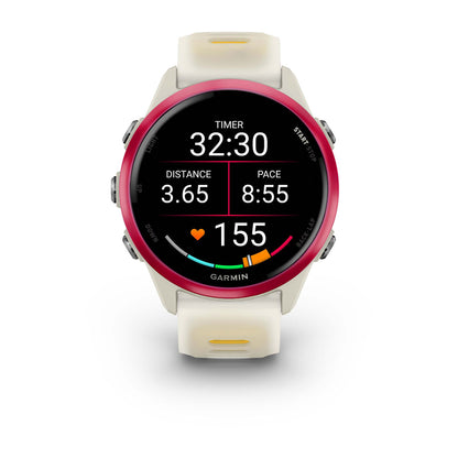 Relógio Garmin Forerunner ® 570 - 42 mm Framboesa e Marfim/Amarelo