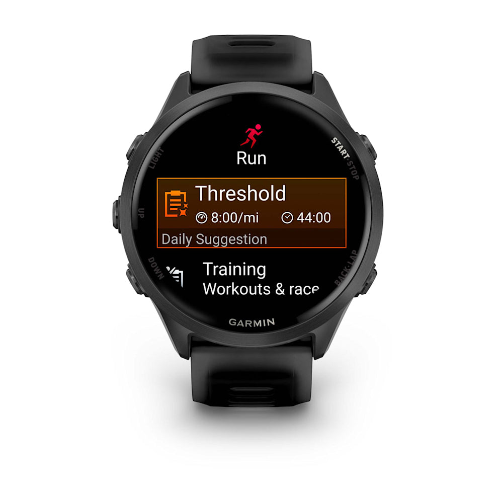 Relógio Garmin Forerunner ® 570 - 47 mm Cinza Ardósia e Translúcido/Preto