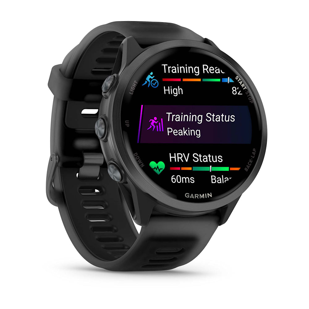 Relógio Garmin Forerunner ® 570 - 47 mm Cinza Ardósia e Translúcido/Preto