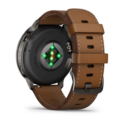 Relógio Garmin Venu ® 4 Ardósia e Marrom - 45 mm