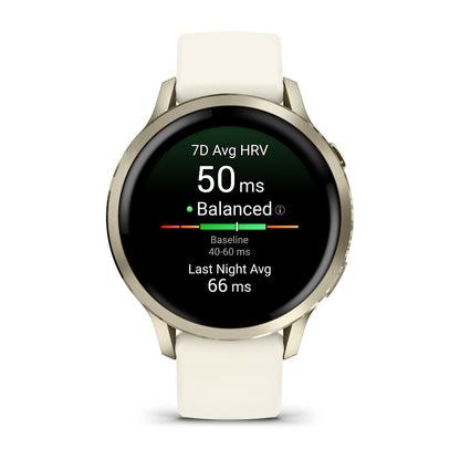 Relógio Garmin Venu ® 4 Ouro e Marfim - 41 mm