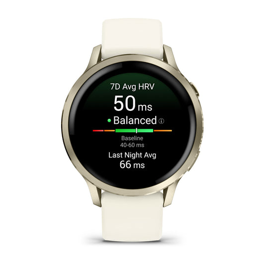 Relógio Garmin Venu ® 4 Ouro e Marfim - 41 mm
