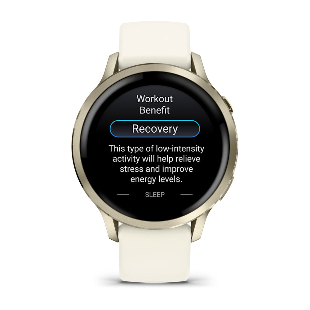 Relógio Garmin Venu ® 4 Ouro e Marfim - 41 mm