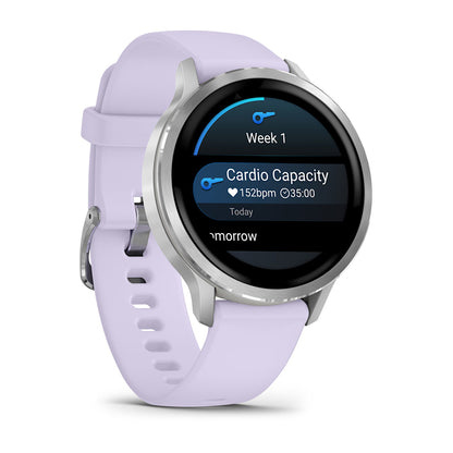 Relógio Garmin Venu ® 4 Prata e Lavanda - 41 mm