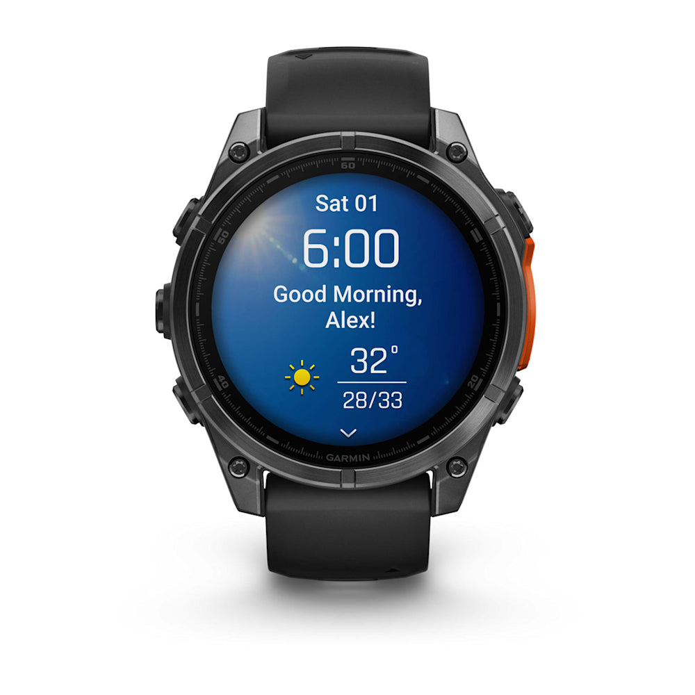 Relógio Garmin fēnix ® 8 Cinza Ardósia e Preto