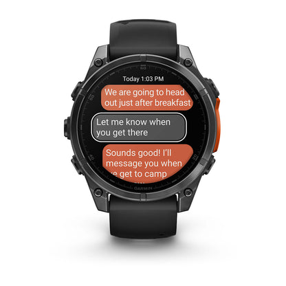 Relógio Garmin fēnix ® 8 Cinza Ardósia e Preto