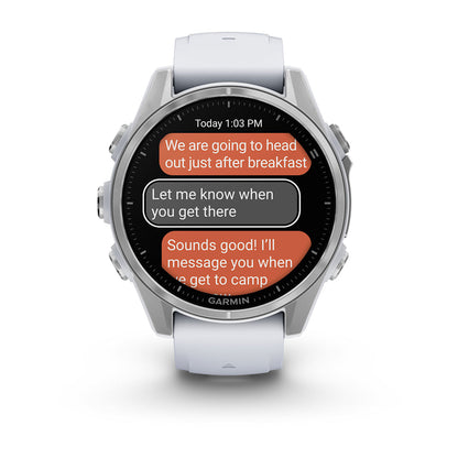 Relógio Garmin fēnix ® 8S Prata e Branco