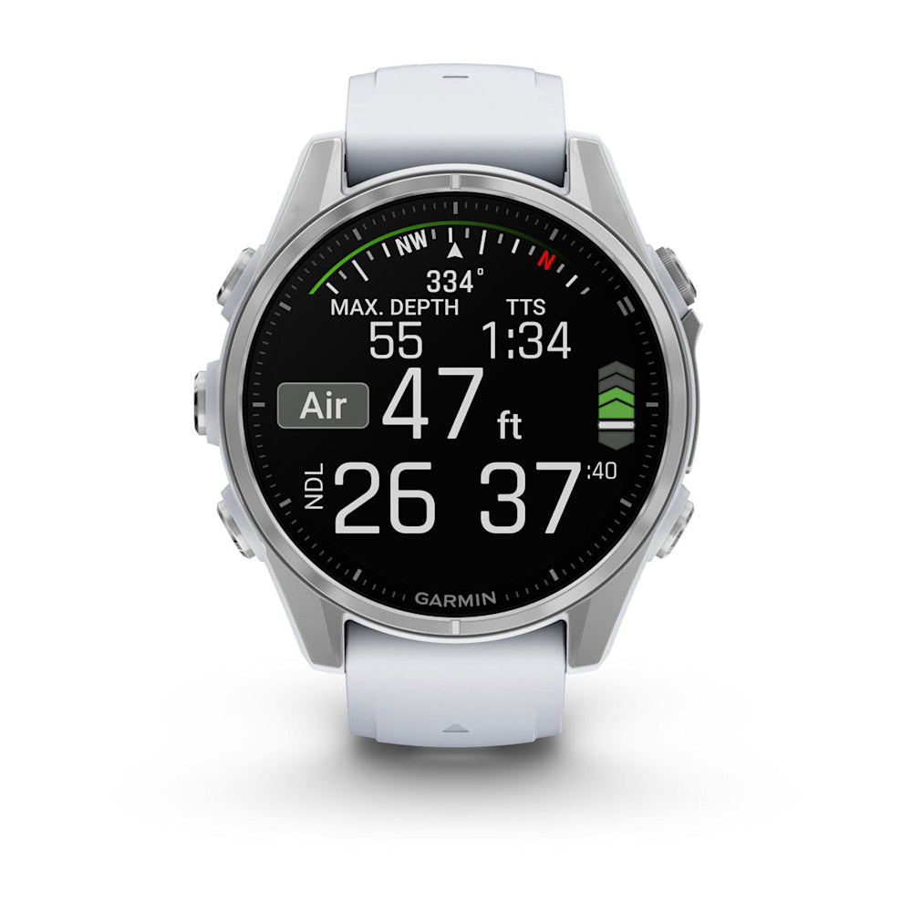 Relógio Garmin fēnix ® 8S Prata e Branco