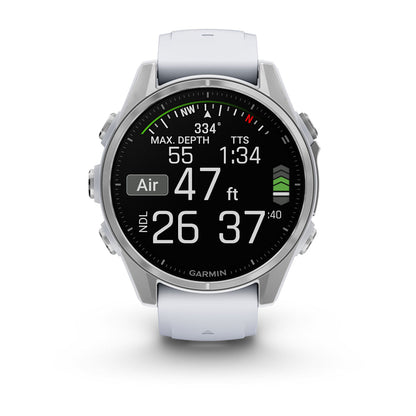 Relógio Garmin fēnix ® 8S Prata e Branco