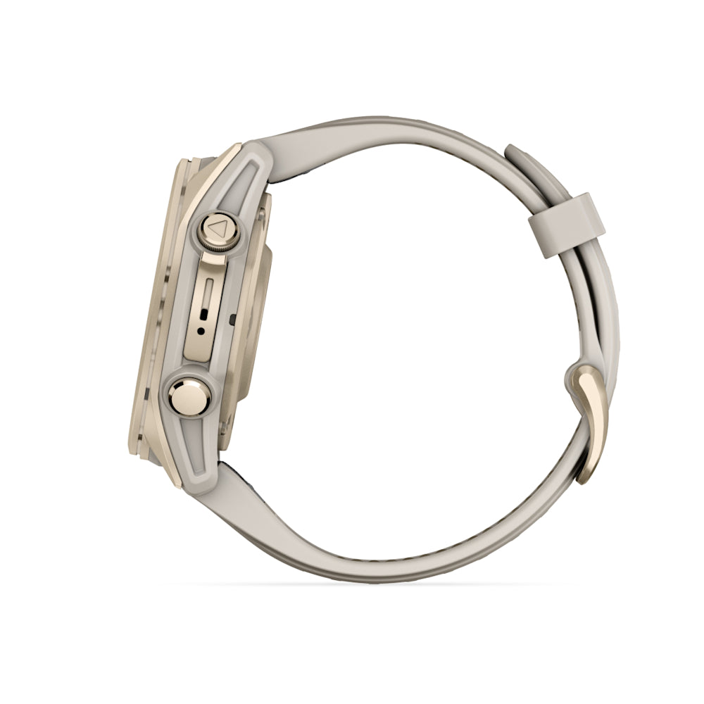 Relógio Garmin fēnix ® 8S Safira Ouro e Cinza