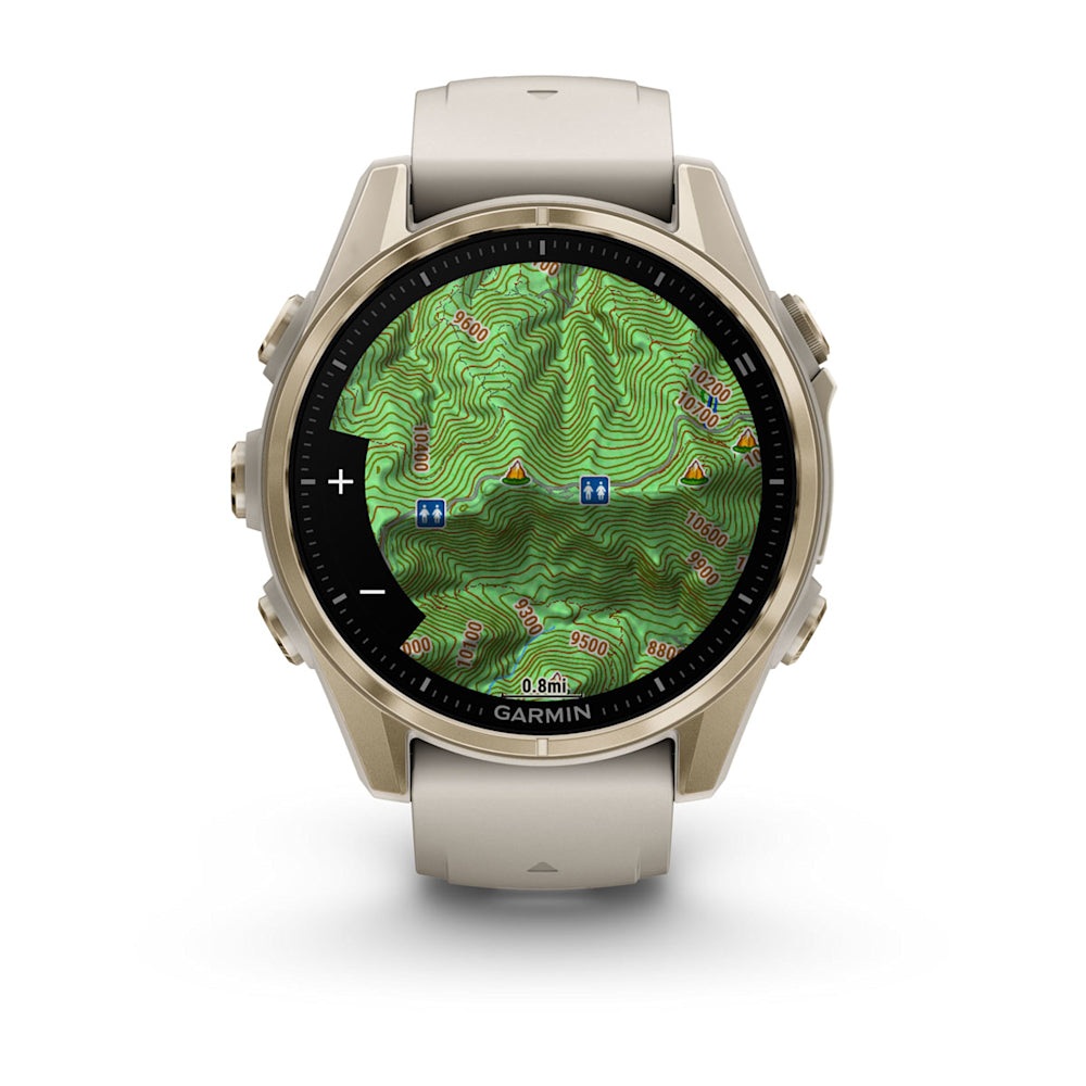 Relógio Garmin fēnix ® 8S Safira Ouro e Cinza