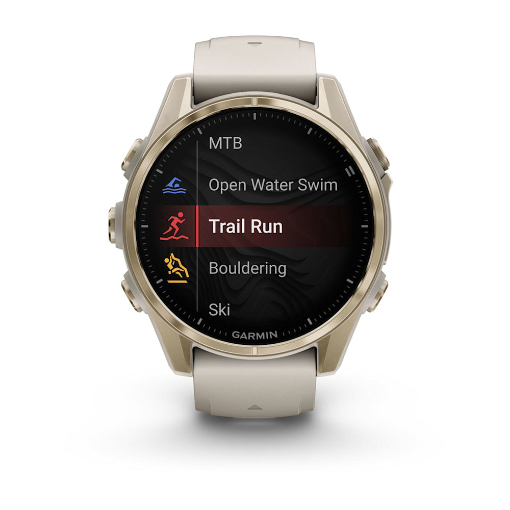 Relógio Garmin fēnix ® 8S Safira Ouro e Cinza