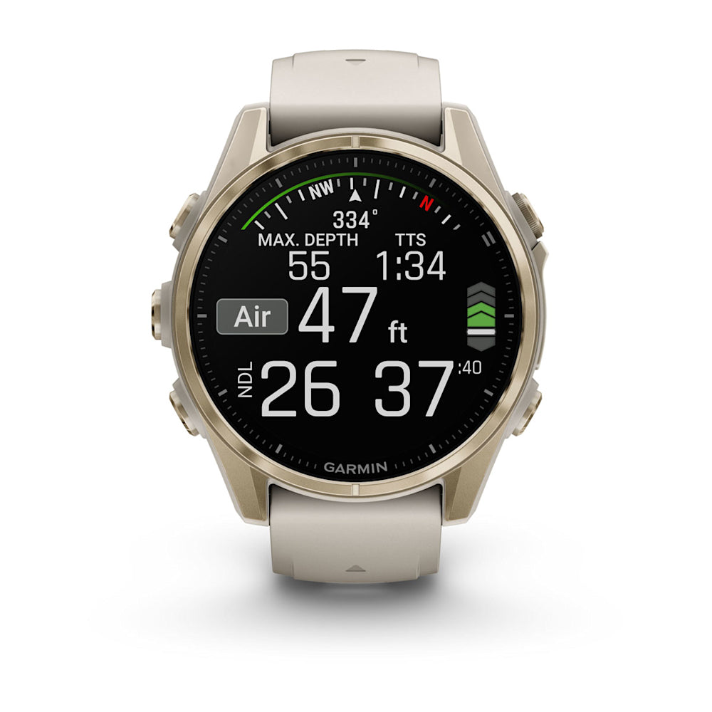 Relógio Garmin fēnix ® 8S Safira Ouro e Cinza