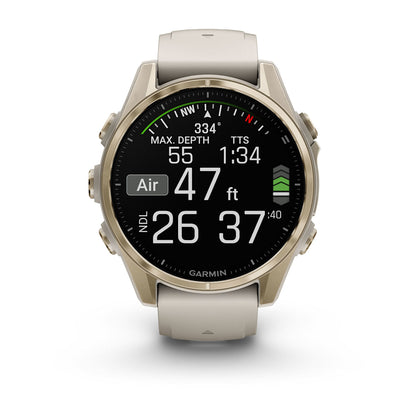 Relógio Garmin fēnix ® 8S Safira Ouro e Cinza