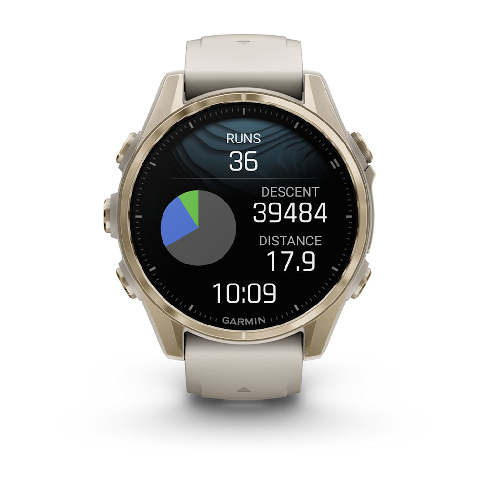 Relógio Garmin fēnix ® 8S Safira Ouro e Cinza