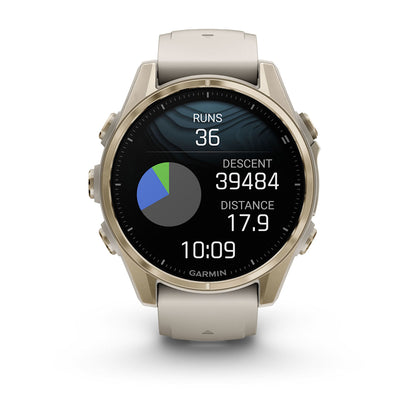 Relógio Garmin fēnix ® 8S Safira Ouro e Cinza