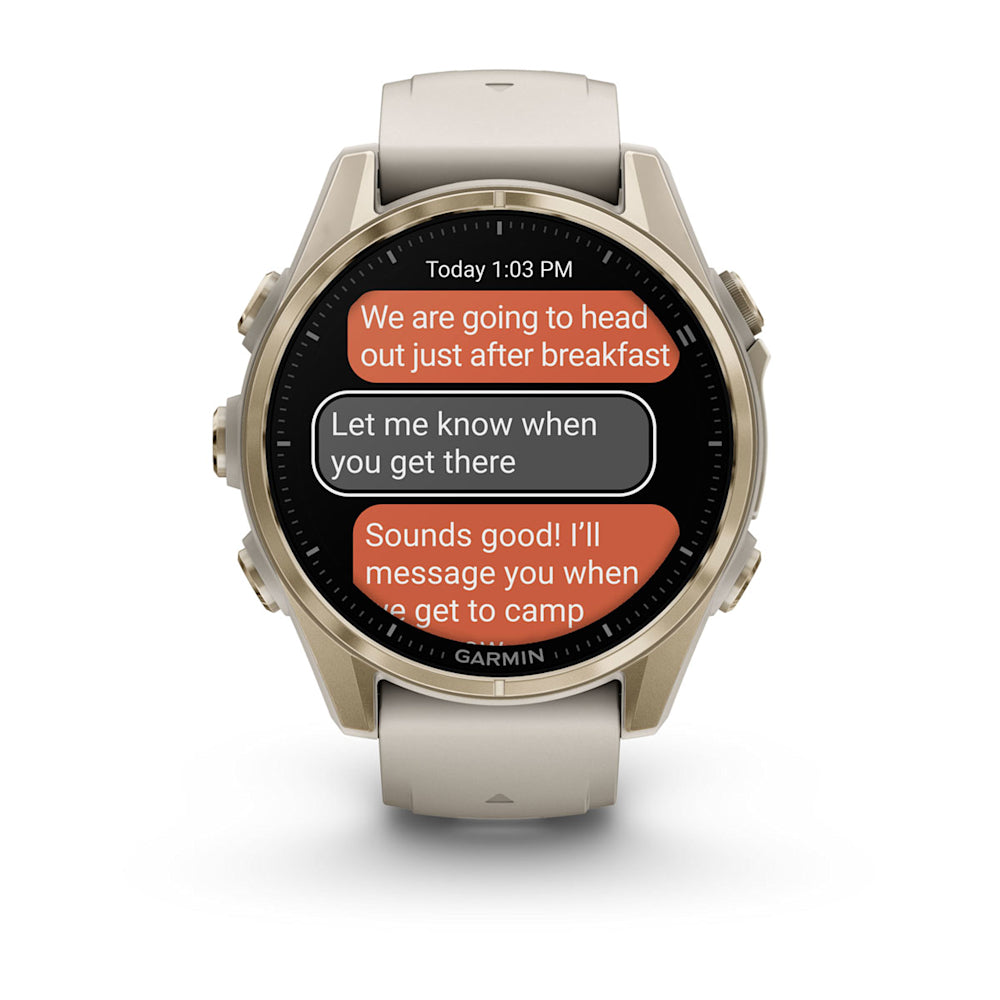 Relógio Garmin fēnix ® 8S Safira Ouro e Cinza
