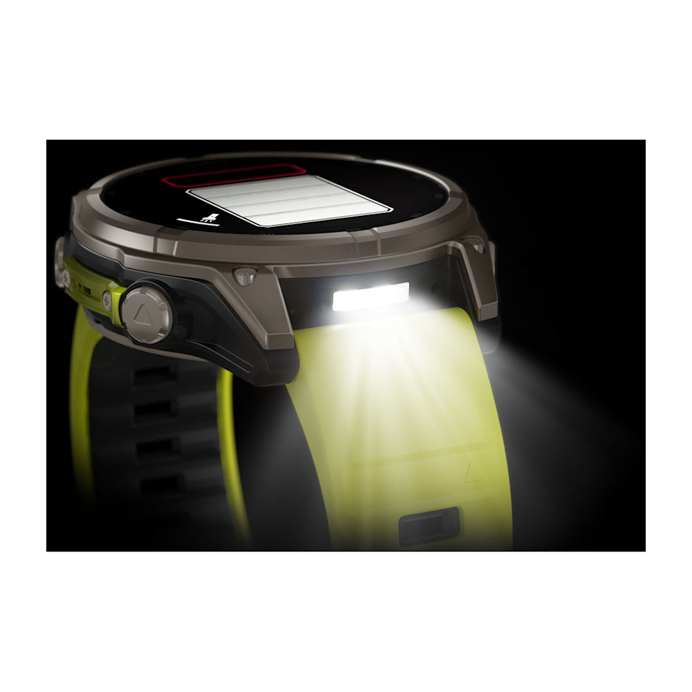 Relógio Garmin fēnix ® 8 Safira Solar Titânio e Amarelo