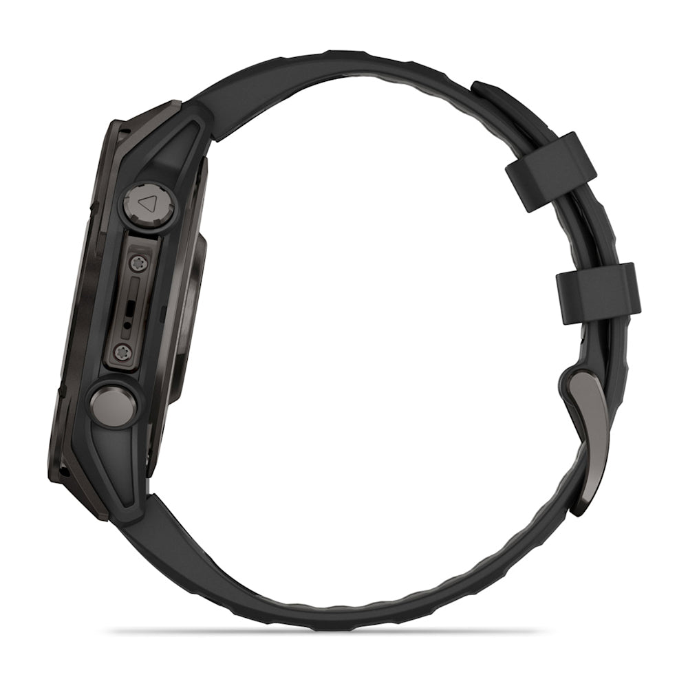 Relógio Garmin fēnix ® 8 Safira Titânio Cinza Carbono e Preto