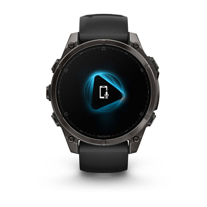 Relógio Garmin fēnix ® 8 Safira Titânio Cinza Carbono e Preto