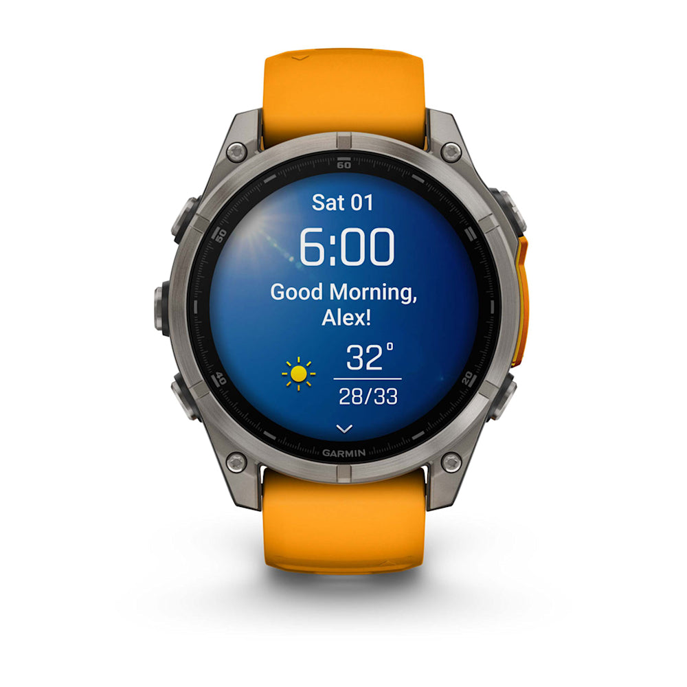 Relógio Garmin fēnix ® 8 Safira com Monitor Cardíaco de Pulso e