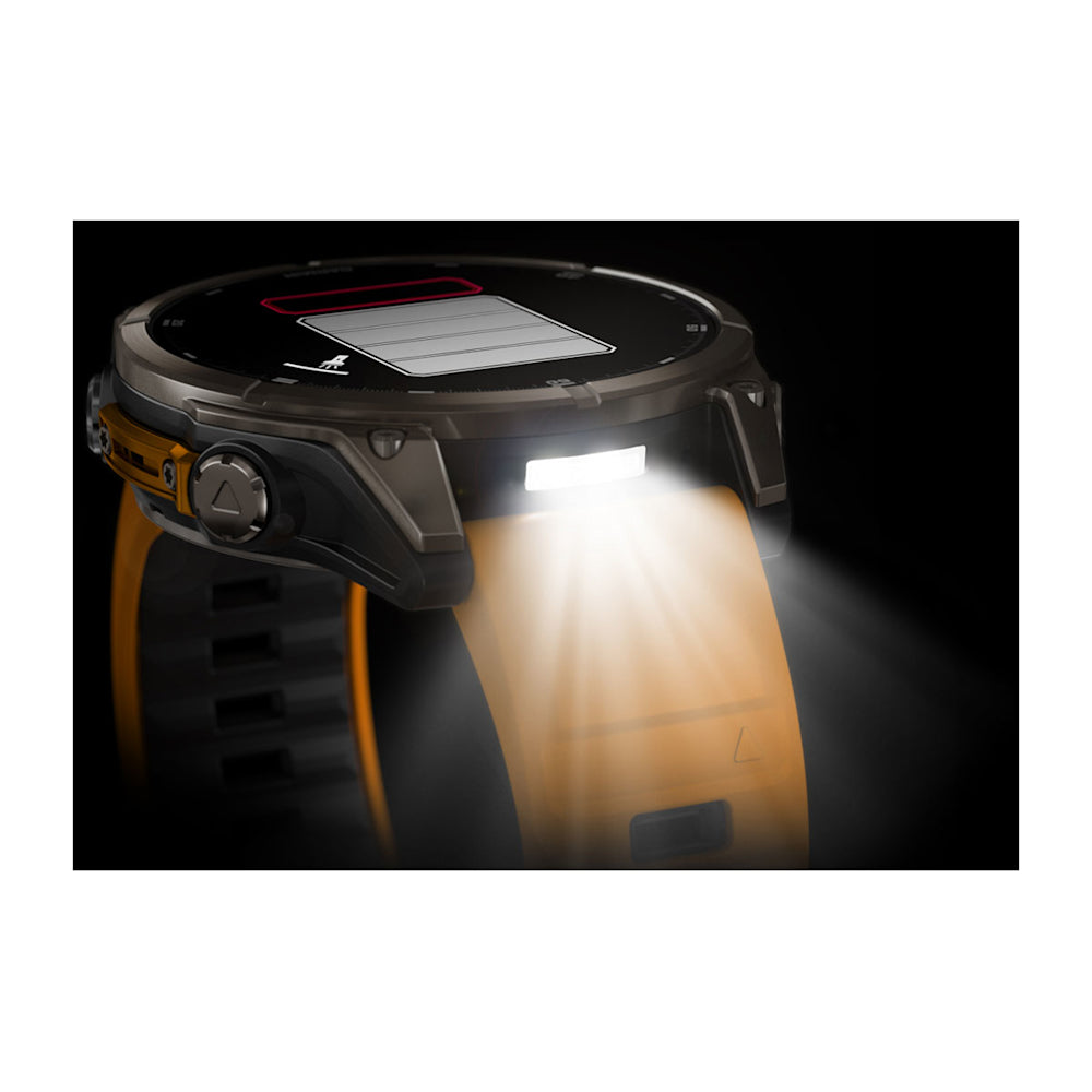 Relógio Garmin fēnix ® 8 Safira Titânio Laranja e Grafite
