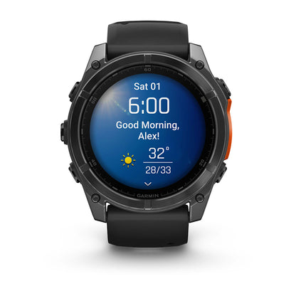 Relógio Garmin fēnix ® 8X Cinza Ardósia e Preto