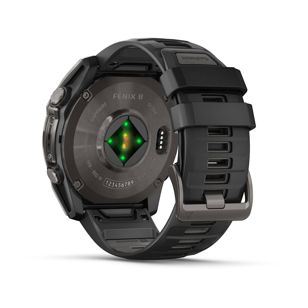 Relógio Garmin fēnix ® 8X Safira Cinza Carbono e Preto