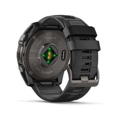 Relógio Garmin fēnix ® 8X Safira Cinza Carbono e Preto