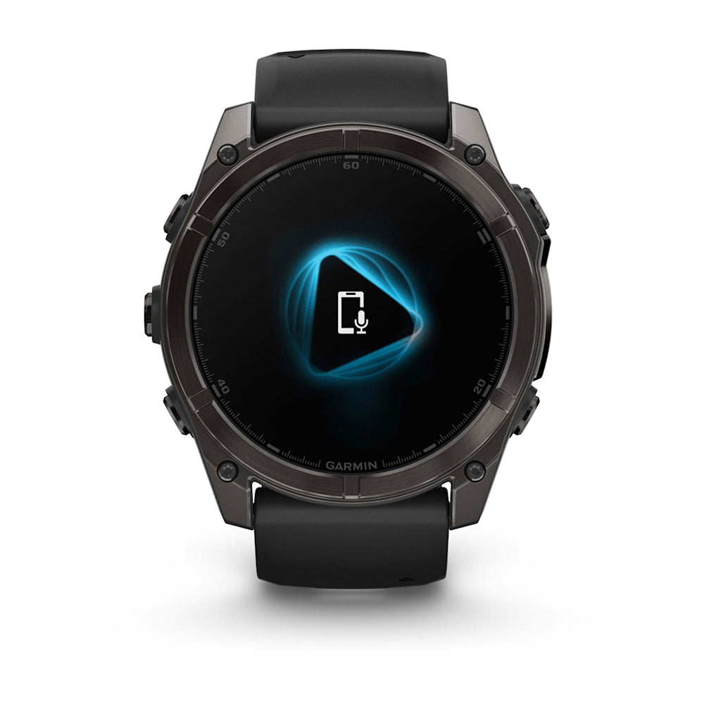 Relógio Garmin fēnix ® 8X Safira Cinza Carbono e Preto