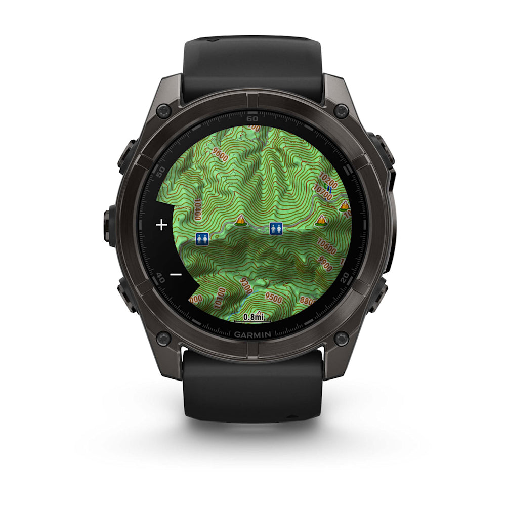 Relógio Garmin fēnix ® 8X Safira Cinza Carbono e Preto