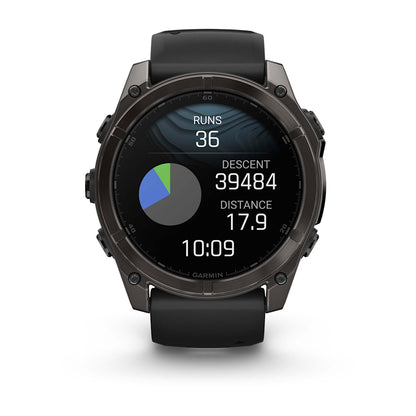 Relógio Garmin fēnix ® 8X Safira Cinza Carbono e Preto