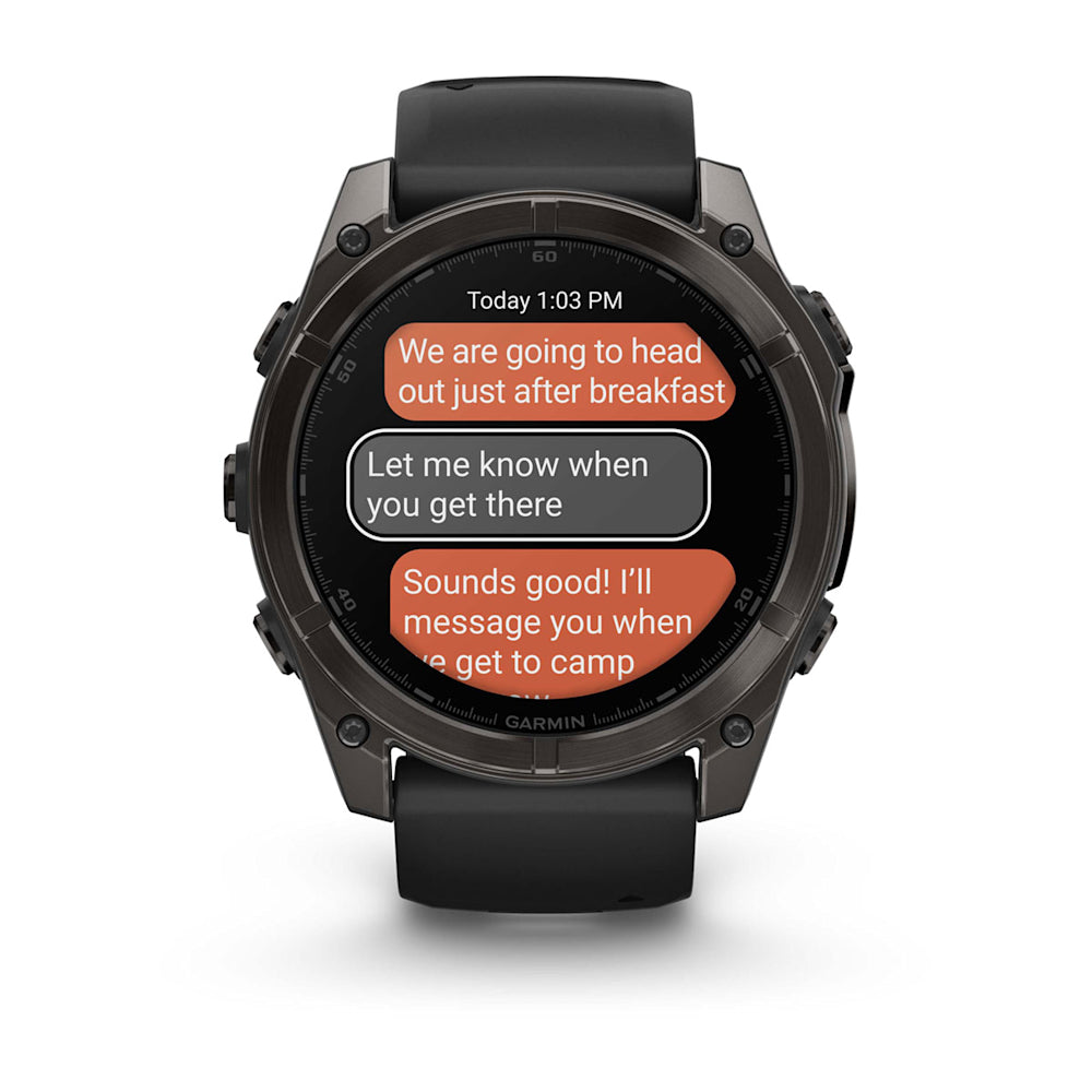 Relógio Garmin fēnix ® 8X Safira Cinza Carbono e Preto