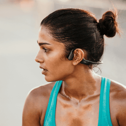 Fone de Condução Óssea Shokz OpenRun Preto