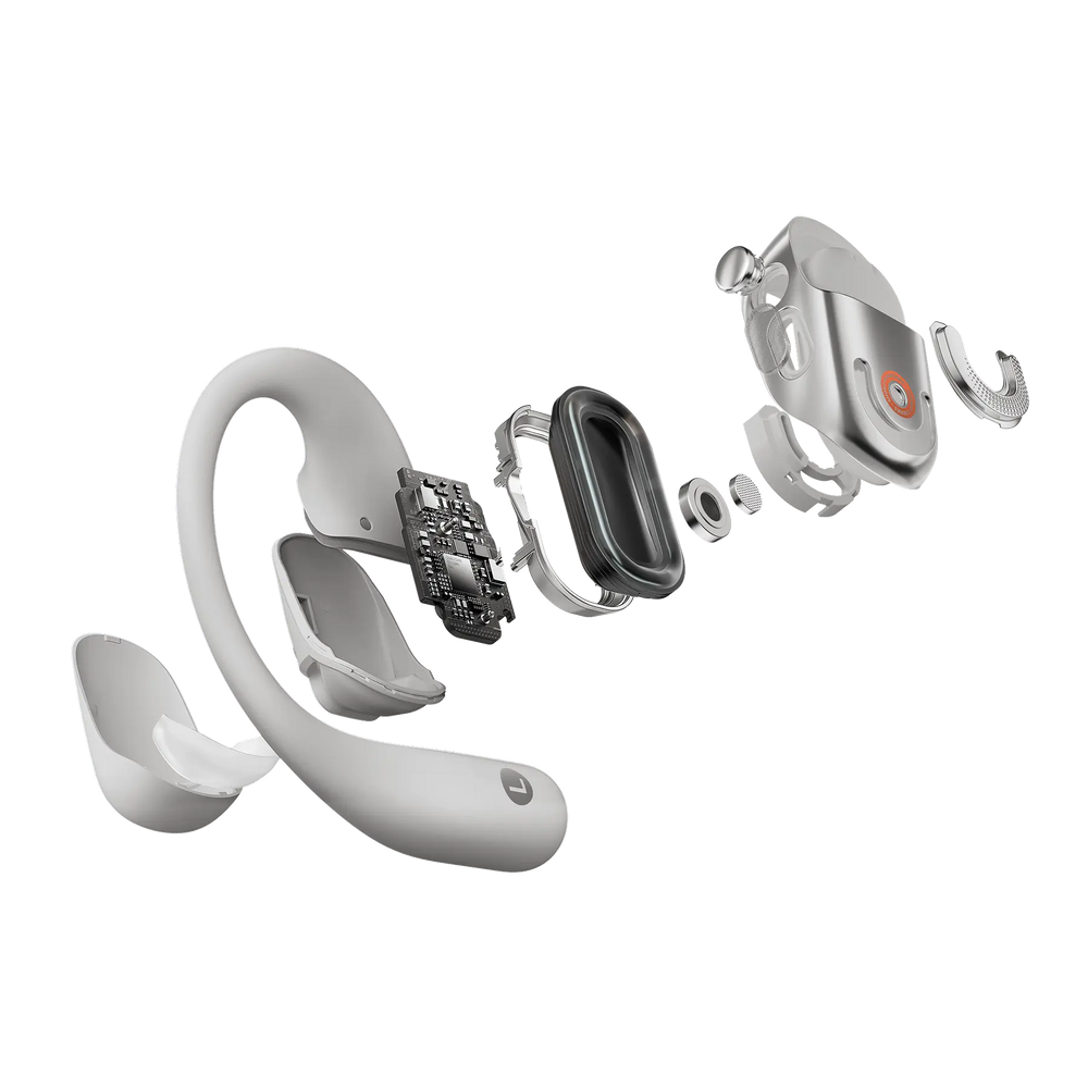 Fone de Ouvido Aberto Shokz OpenFit 2+ Cinza