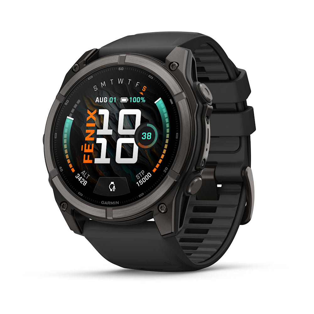 Relógio Garmin fēnix ® 9X Titânio DLC Cinza Carbono e Preto