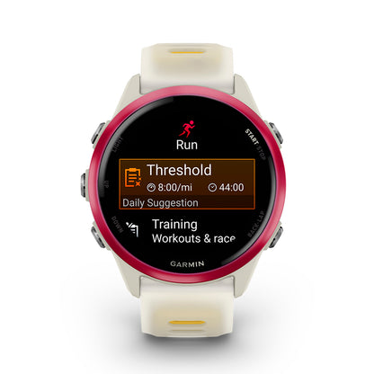Relógio Garmin Forerunner ® 570 - 42 mm Framboesa e Marfim/Amarelo